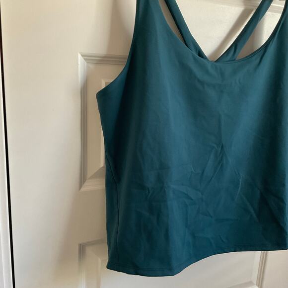SPANX Green 2 in 1 Plus Size Athletic Cross Back Tank Top - Size 3X - Picture 2 of 7